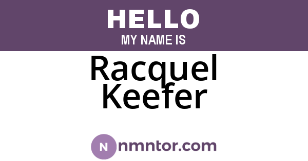 Racquel Keefer