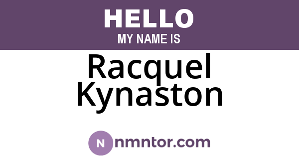 Racquel Kynaston