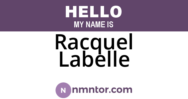 Racquel Labelle