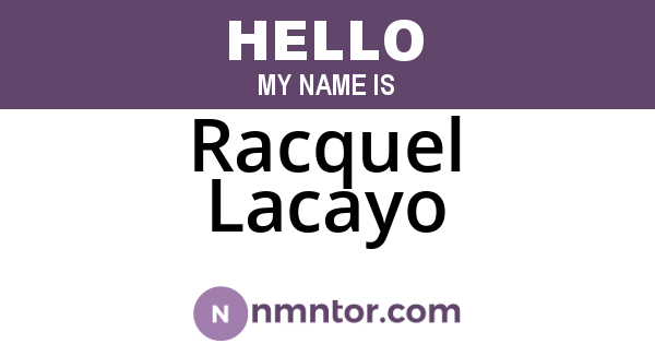 Racquel Lacayo