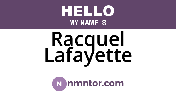 Racquel Lafayette