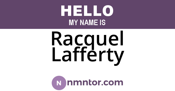 Racquel Lafferty