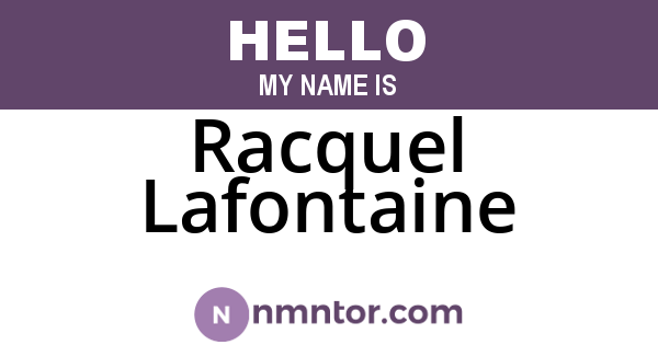 Racquel Lafontaine