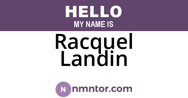Racquel Landin