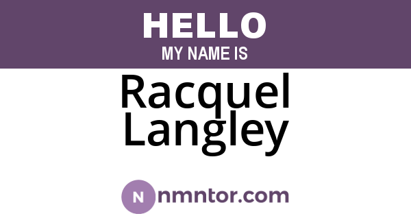 Racquel Langley