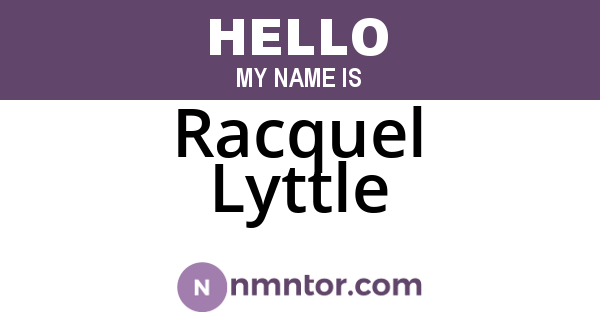 Racquel Lyttle