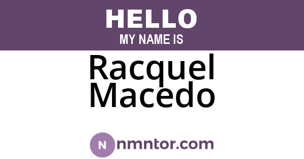 Racquel Macedo