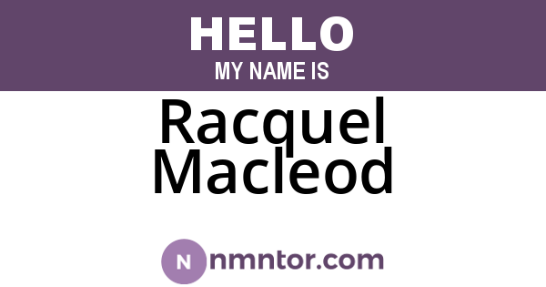 Racquel Macleod