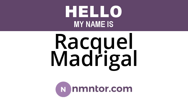 Racquel Madrigal