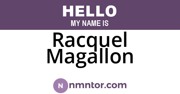 Racquel Magallon