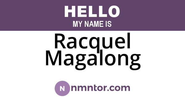 Racquel Magalong