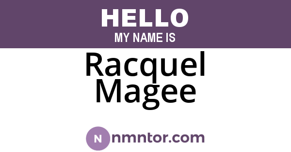 Racquel Magee