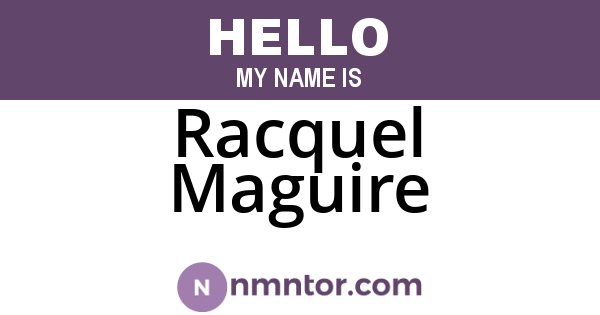 Racquel Maguire