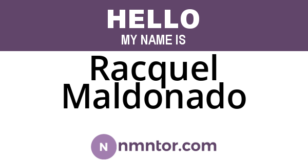 Racquel Maldonado