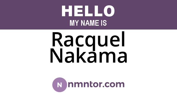 Racquel Nakama
