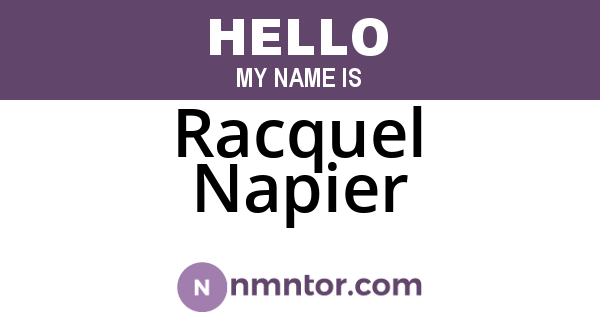 Racquel Napier