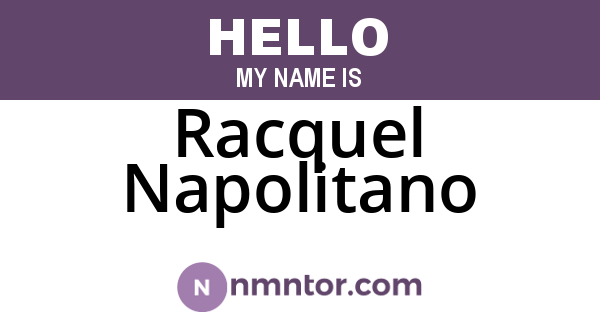 Racquel Napolitano