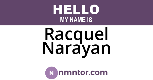 Racquel Narayan