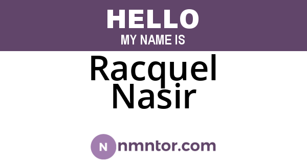 Racquel Nasir