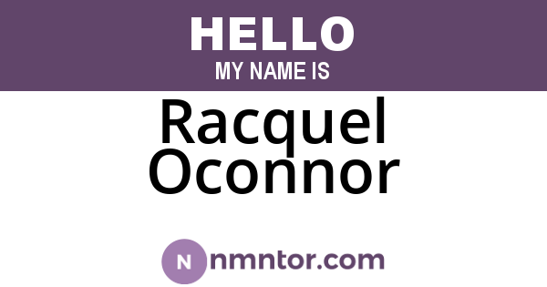 Racquel Oconnor