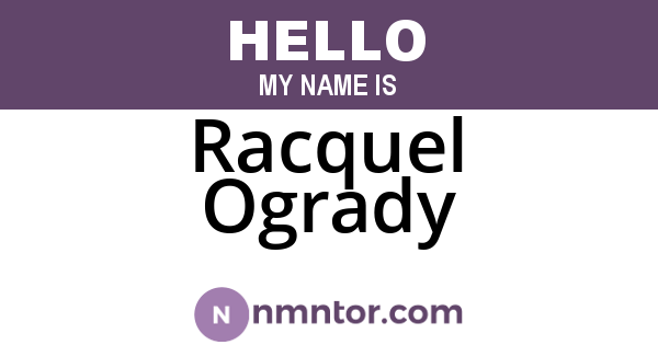 Racquel Ogrady