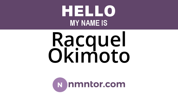 Racquel Okimoto