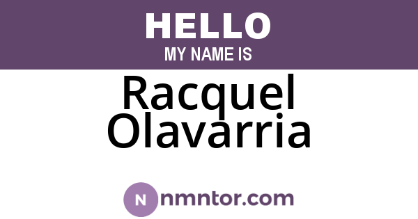 Racquel Olavarria
