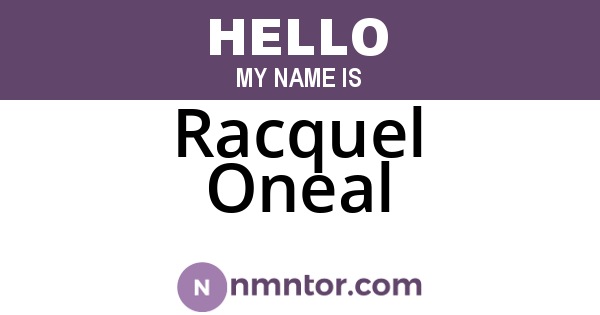 Racquel Oneal