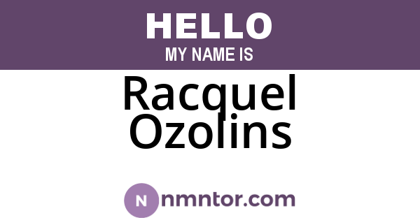 Racquel Ozolins