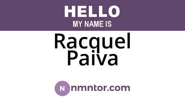 Racquel Paiva