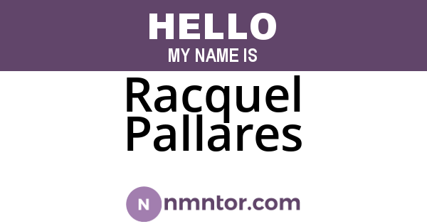 Racquel Pallares