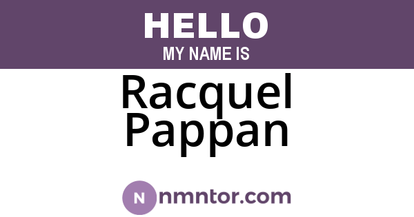 Racquel Pappan