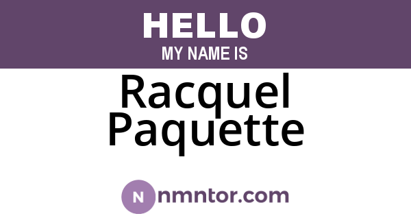 Racquel Paquette
