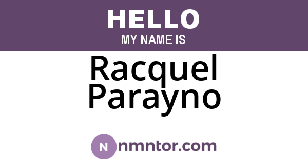 Racquel Parayno