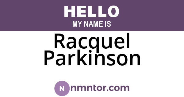 Racquel Parkinson