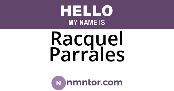 Racquel Parrales