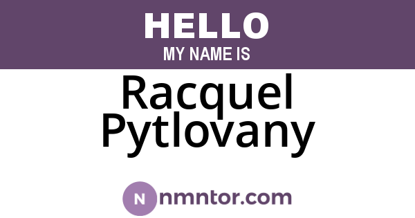 Racquel Pytlovany
