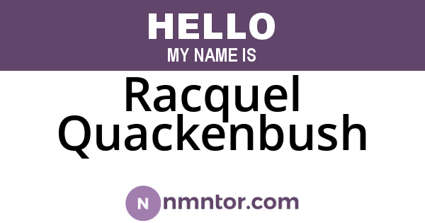 Racquel Quackenbush