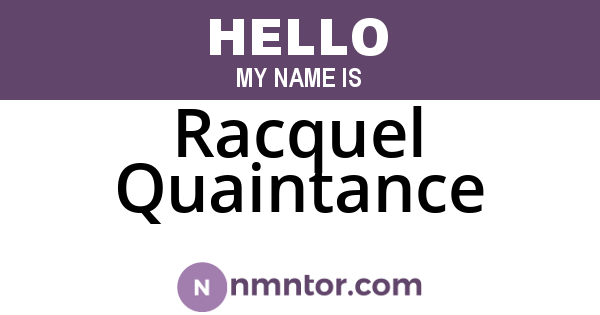 Racquel Quaintance