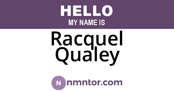 Racquel Qualey