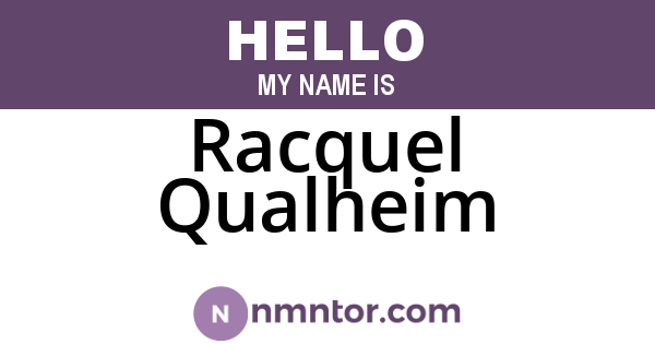 Racquel Qualheim