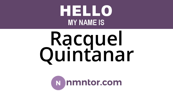 Racquel Quintanar