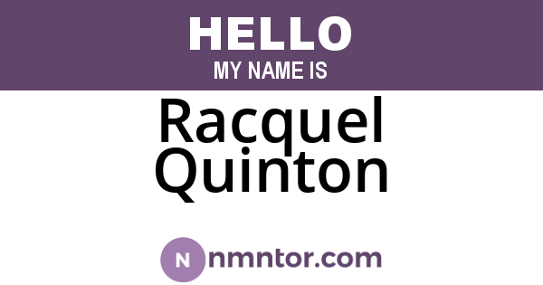 Racquel Quinton
