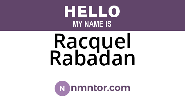 Racquel Rabadan