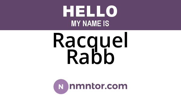 Racquel Rabb