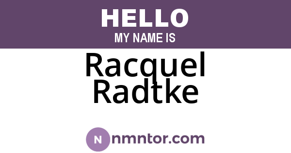 Racquel Radtke