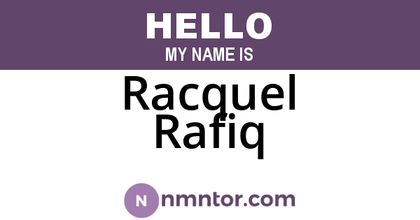 Racquel Rafiq