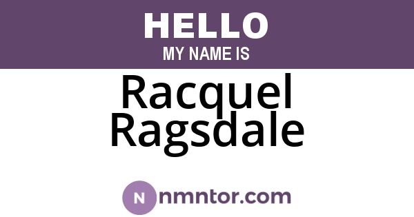 Racquel Ragsdale