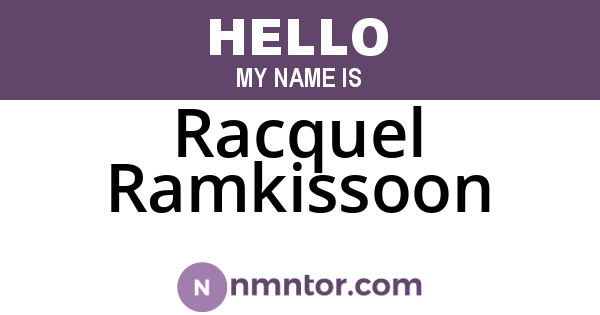 Racquel Ramkissoon
