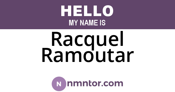 Racquel Ramoutar